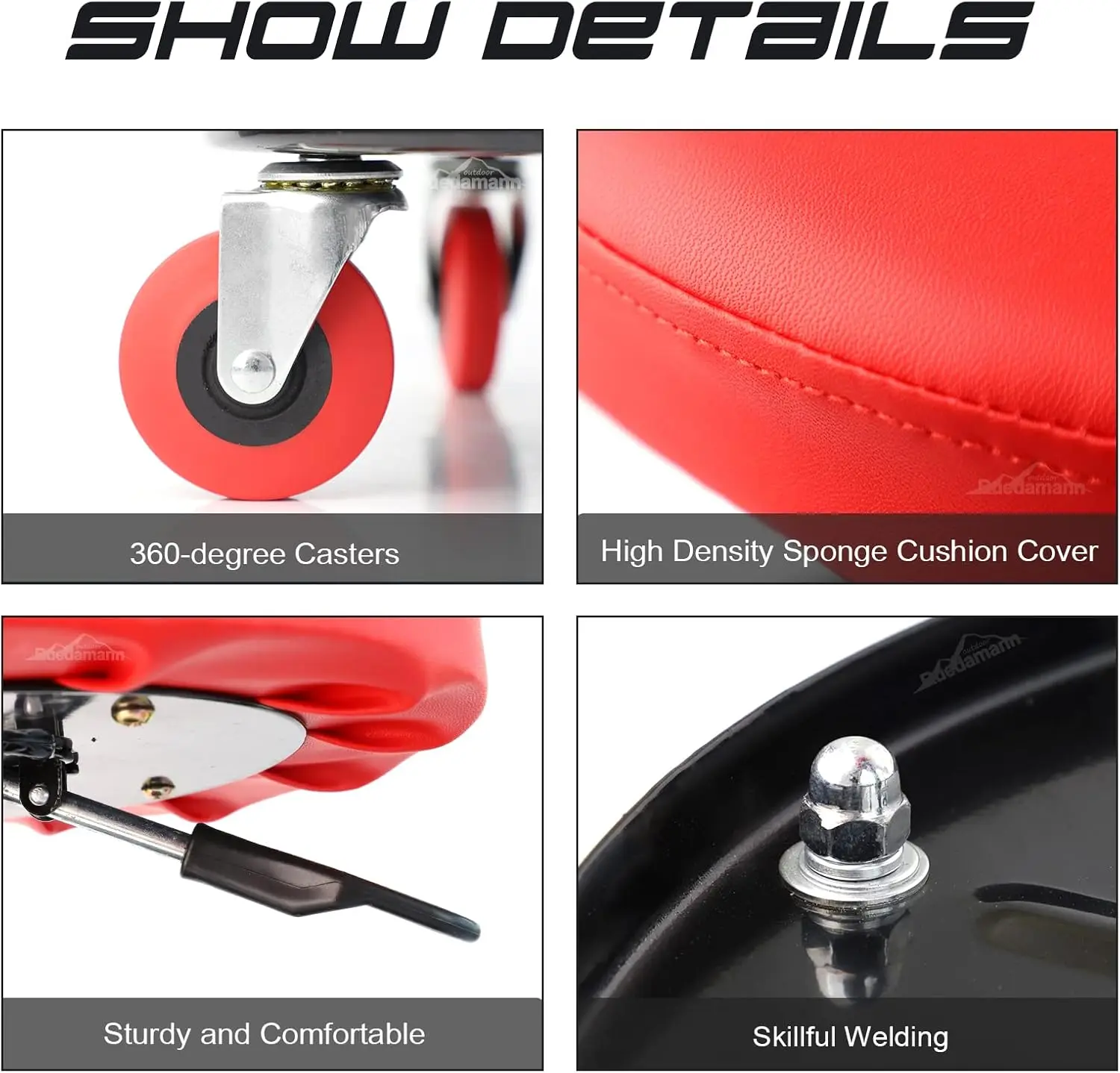 Car Repair Stool 5 Wheels Auto - Garage Creeper Roller ulasan dan harga