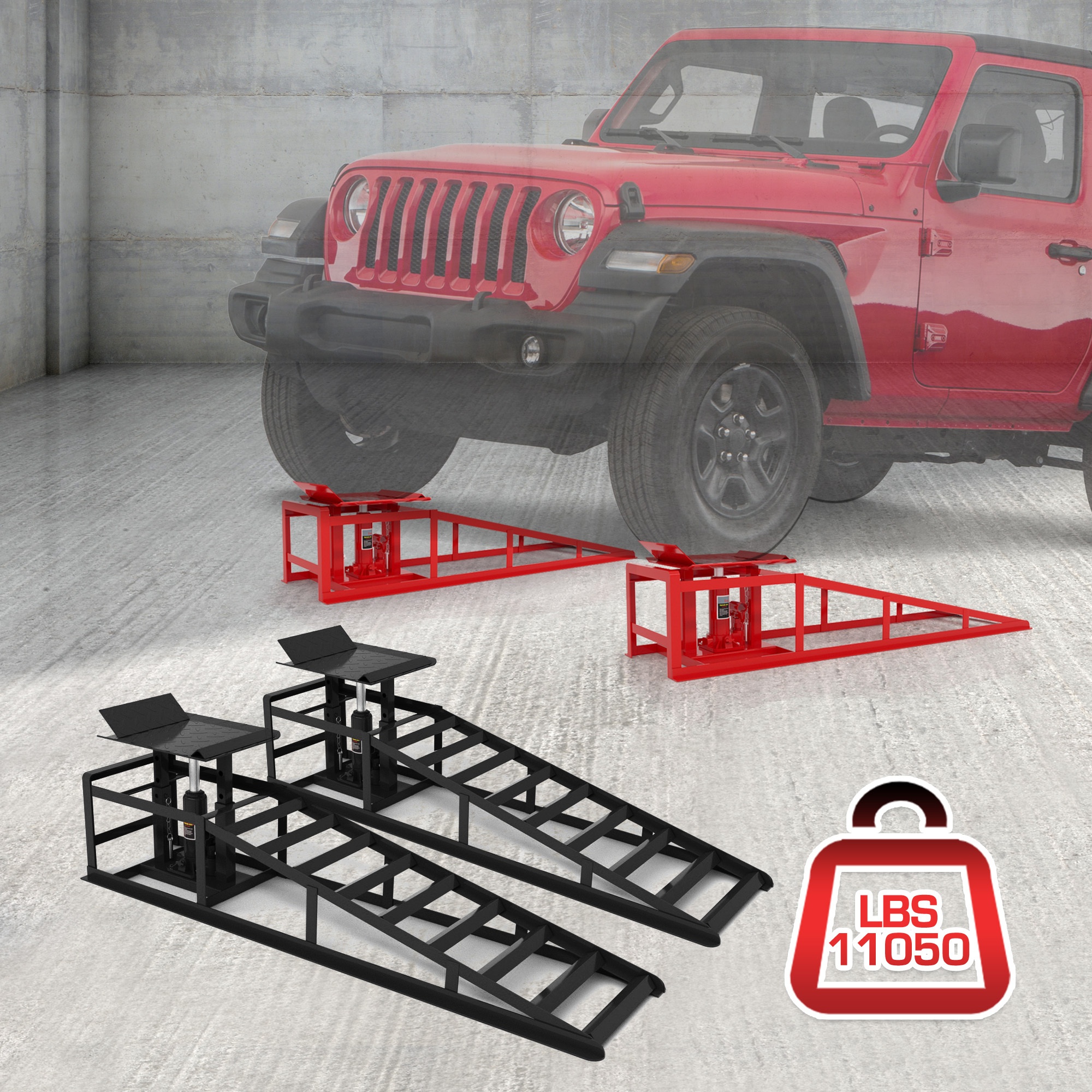 2pcs Hydraulic Car Ramps with  - Hydraulic Car Lift ulasan dan harga