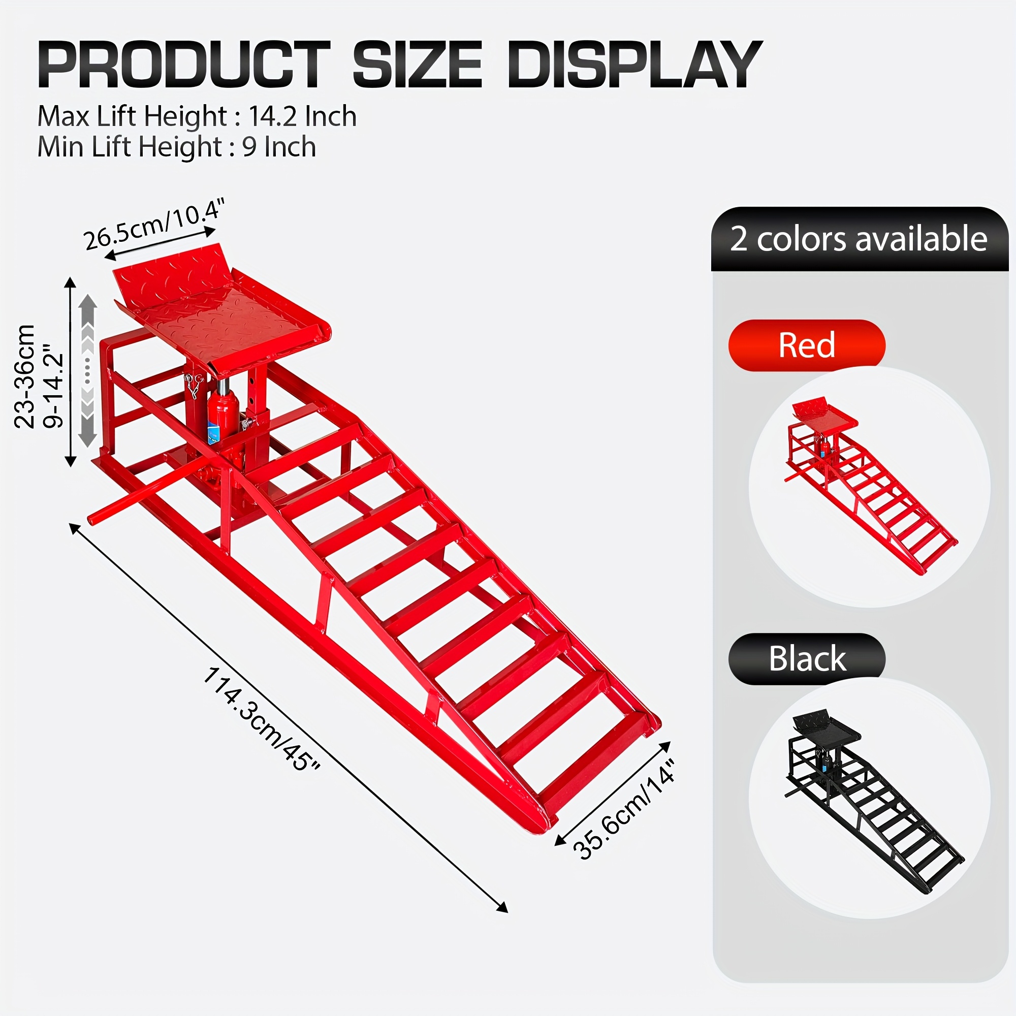 2pcs Hydraulic Car Ramps with  - Hydraulic Car Lift ulasan dan harga