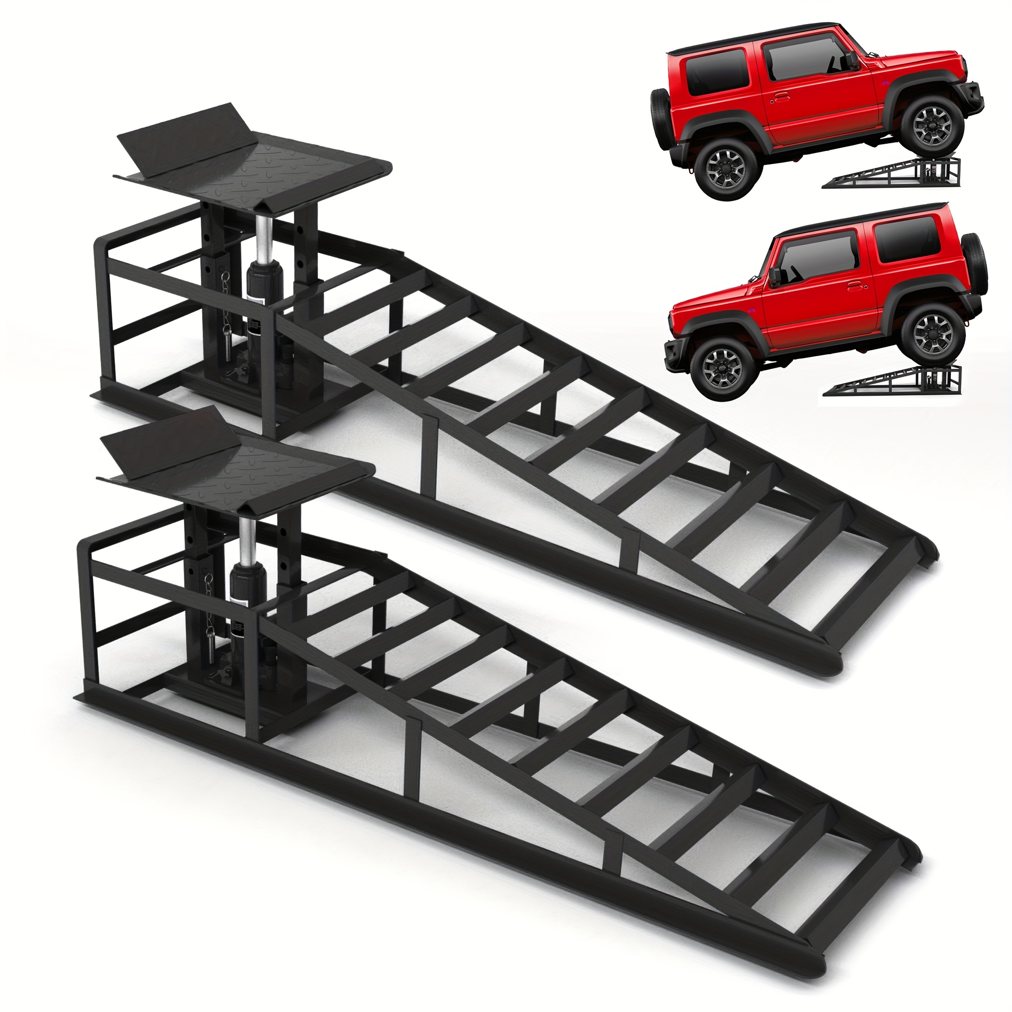2pcs Hydraulic Car Ramps with  - Hydraulic Car Lift ulasan dan harga