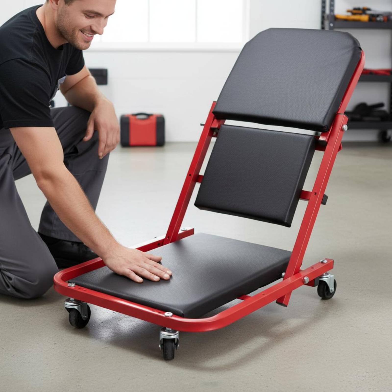 Folding Creeper Seat Foldable  - Garage Creeper Roller ulasan dan harga