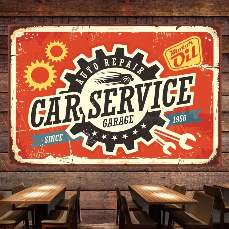 CAR SERVICE Vintage Poster Wal - Auto Repair Shop Banners ulasan dan harga