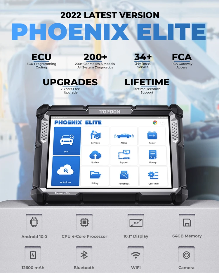 TOPDON PHOENIX ELITE Car Ecu U - Car Diagnostic Tool ulasan dan harga
