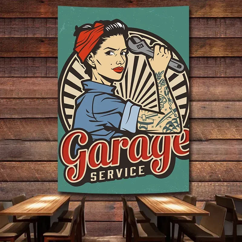 GARAGE SERVICE Vintage Car Rep - Auto Repair Shop Banners ulasan dan harga