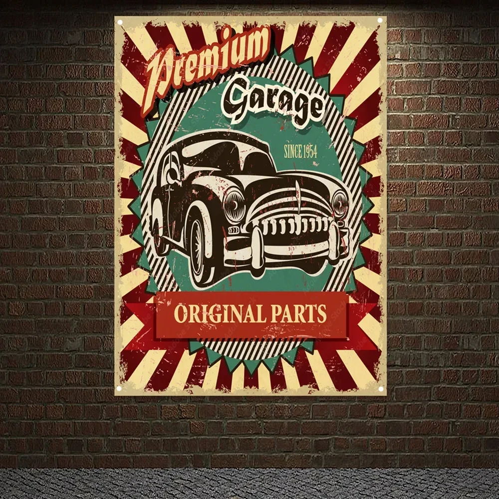 Premium Garage Vintage Car ORI - Auto Repair Shop Banners ulasan dan harga