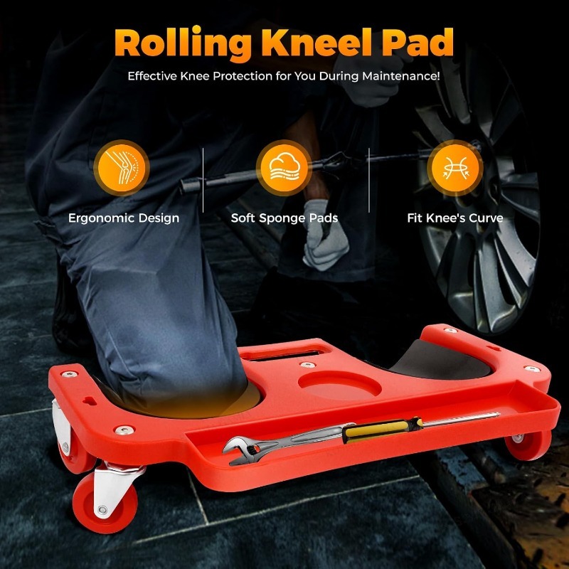 Portable Kneeling Pad Rolling  - Garage Creeper Roller ulasan dan harga