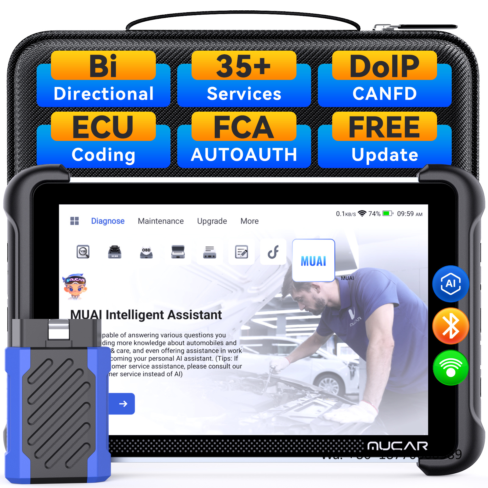 MUCAR 892BT AI Intelligent Dia - Car Diagnostic Tool ulasan dan harga