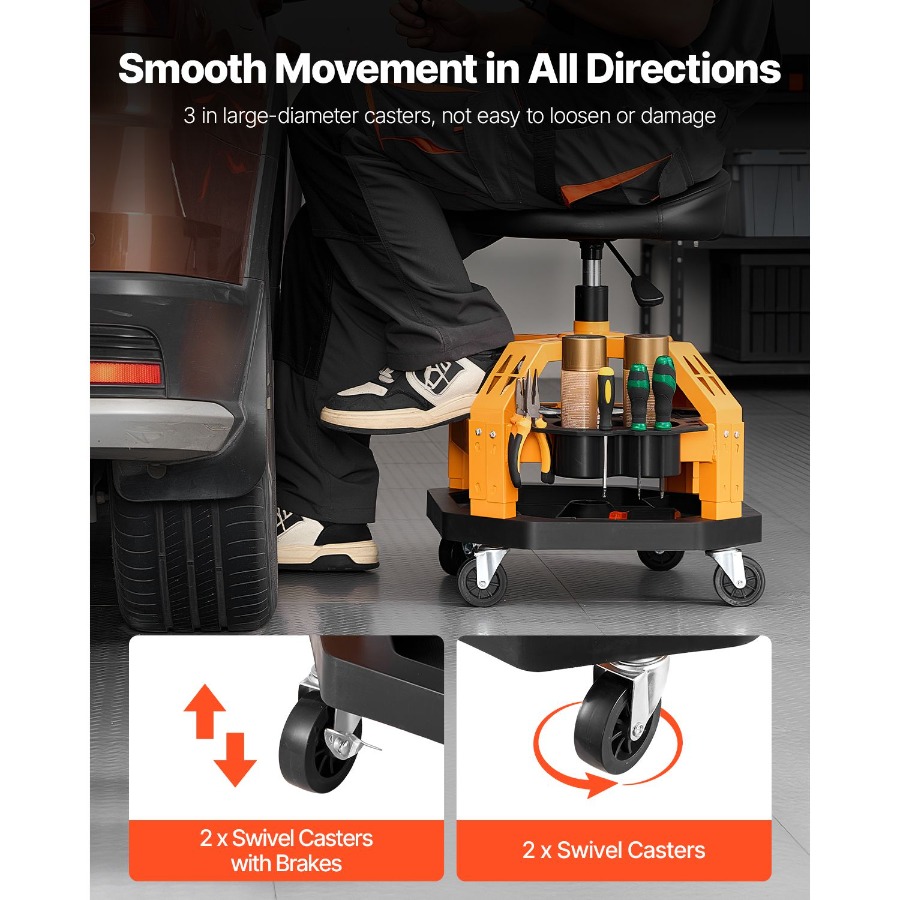 Rolling Shop Stool Heavy-Duty  - Garage Creeper Roller ulasan dan harga