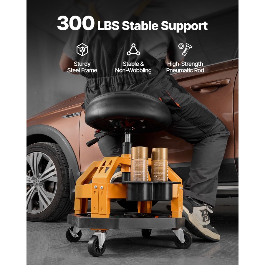 Rolling Shop Stool Heavy-Duty  - Garage Creeper Roller ulasan dan harga