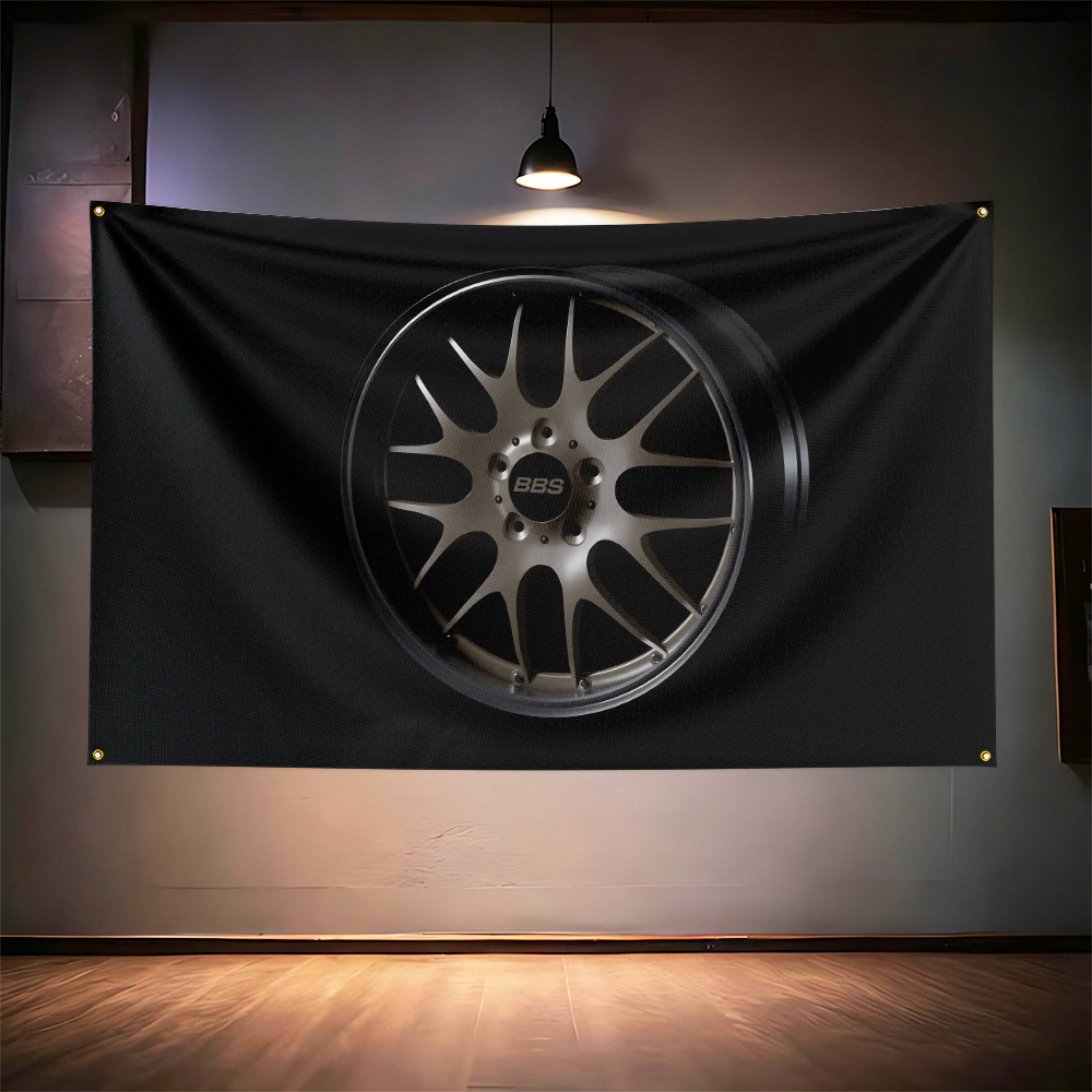 B-B-Ss Wheel Fans Flag 3x5ft 9 - Auto Repair Shop Banners ulasan dan harga