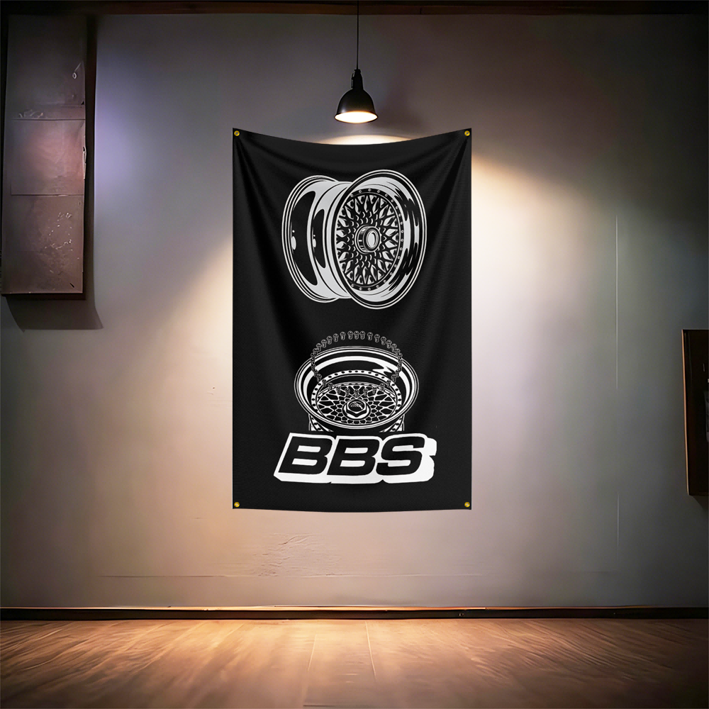B-B-Ss Wheel Fans Flag 3x5ft 9 - Auto Repair Shop Banners ulasan dan harga